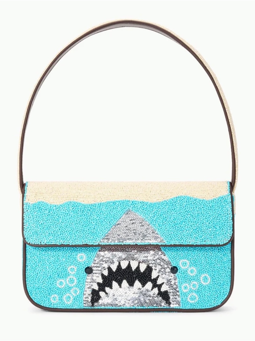 STAUD Tommy Beaded Bag, Great White